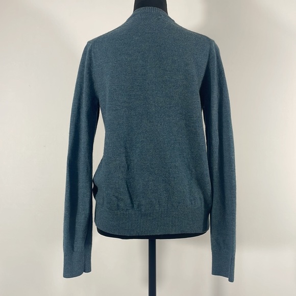 Banana Republic V neck Sweater, Medium, Merino Wool, Blue - Picture 4 of 6